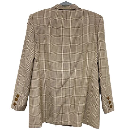 Vintage Giorgio Saint Angelo Womens Size 12 Houndstooth Plaid Wool Blazer - Picture 6 of 6